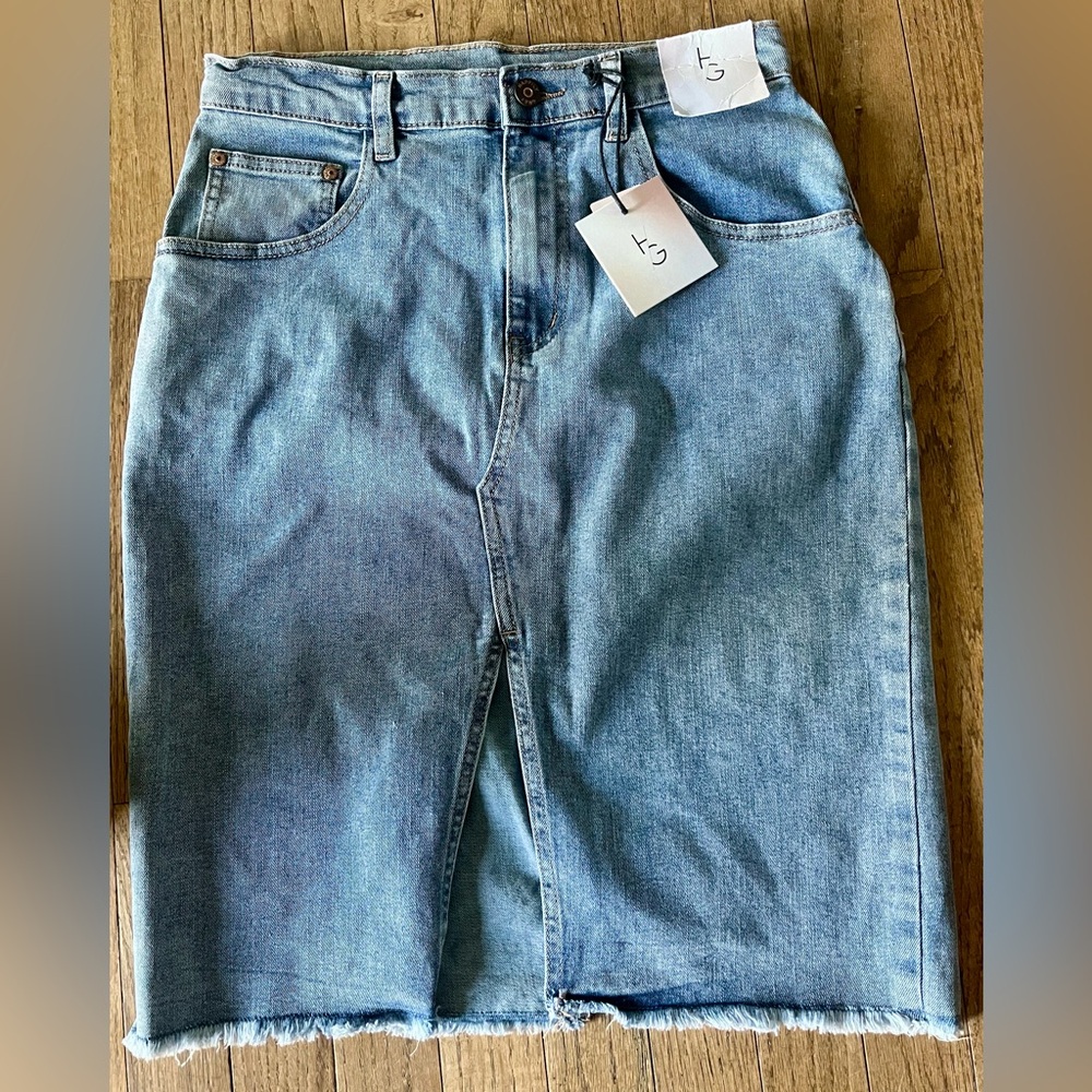Classic Denim Pencil Skirt